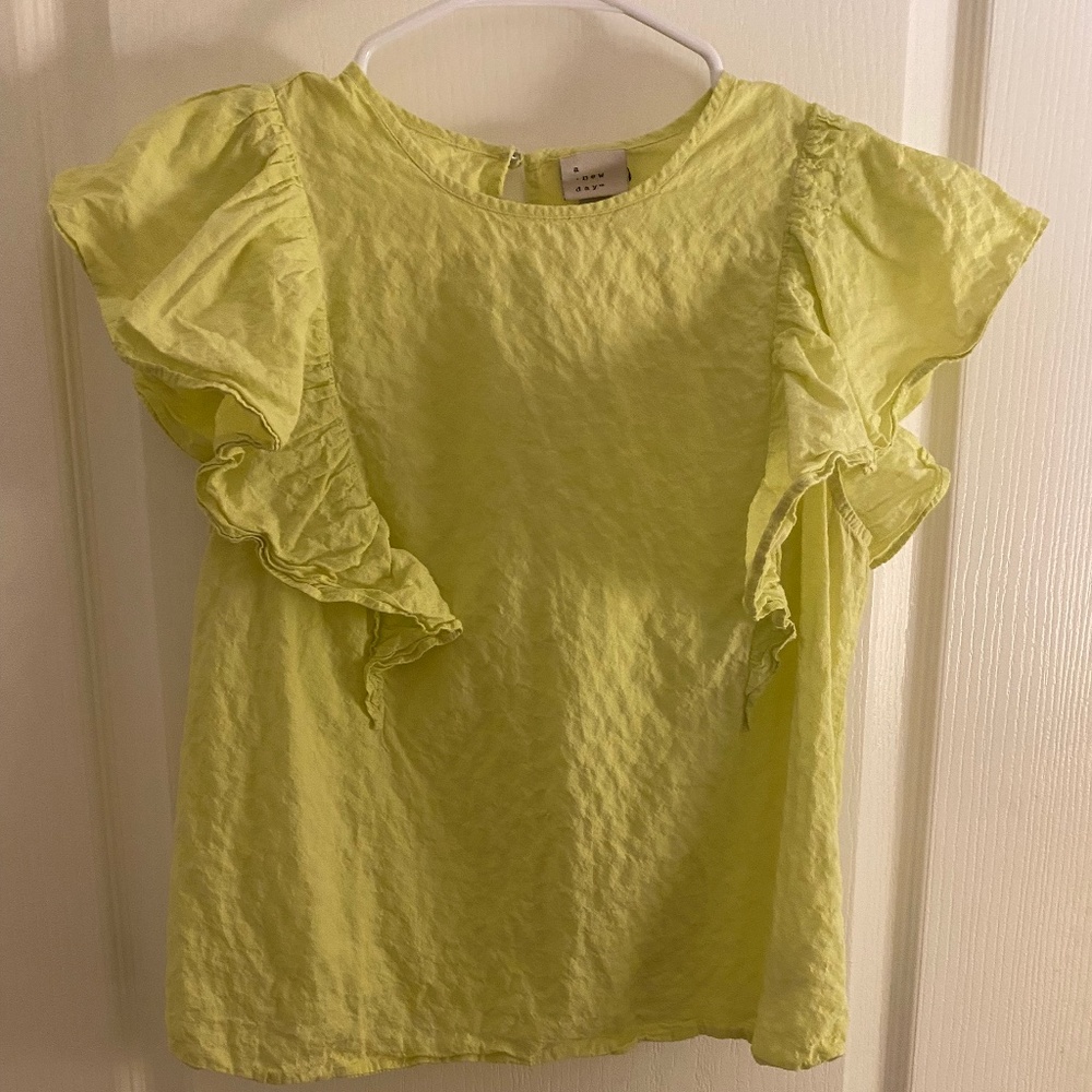 Neon Ruffle Top